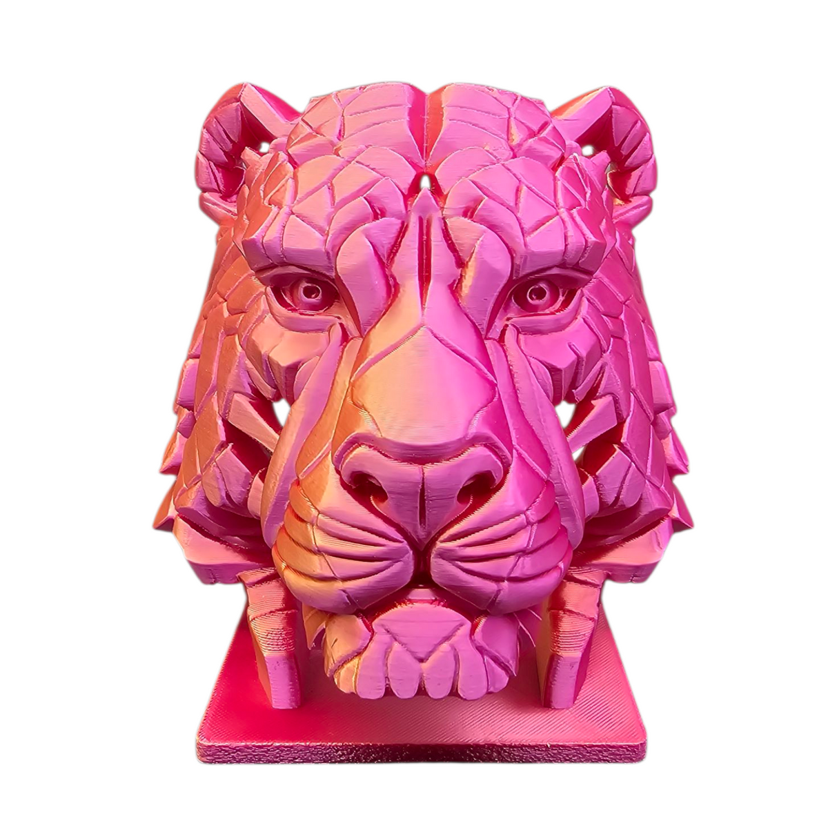 Tijgerbeeld geometrisch 3D geprint design