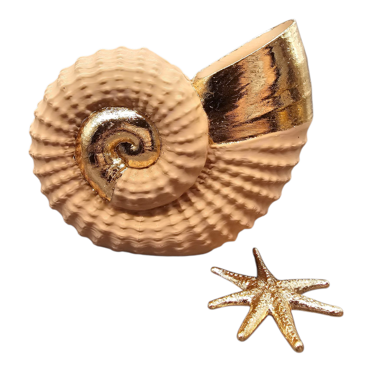 Luxury Layerzz – Seashell Luxe -3D geprint Handmade Gold - 3 varianten