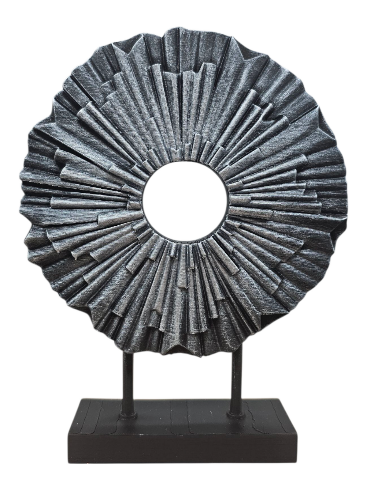 Decoratief Ornament Rond – Zwart met Metallic Koper of Zilver | Luxury Layerzz
