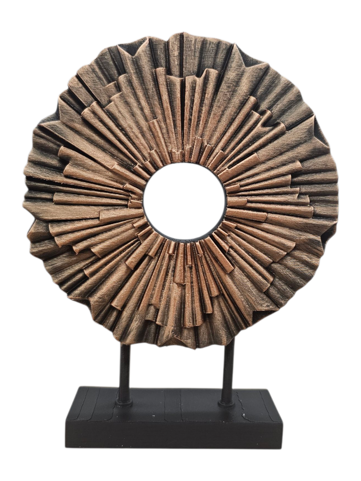 Decoratief Ornament Rond – Zwart met Metallic Koper of Zilver | Luxury Layerzz