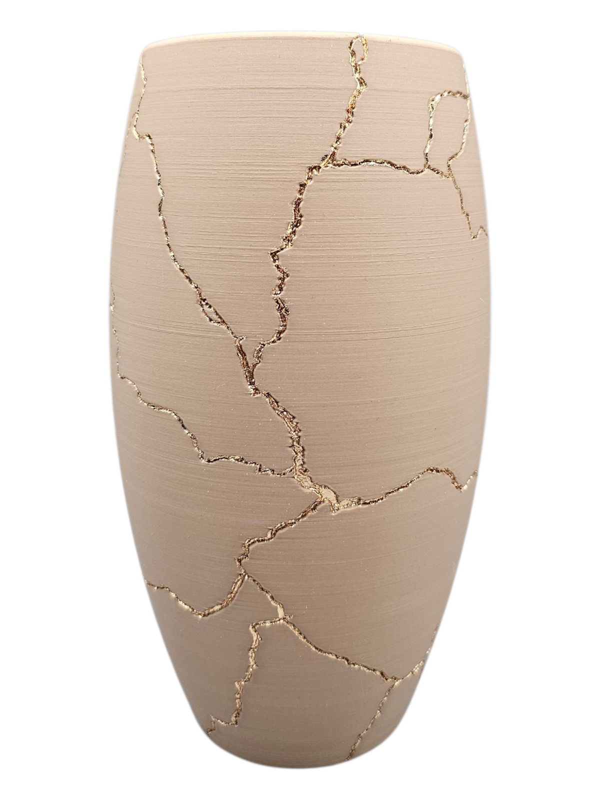 Luxury Layerzz – Golden Cracks Vase - 3D geprint - 2 maten - meerdere kleuren