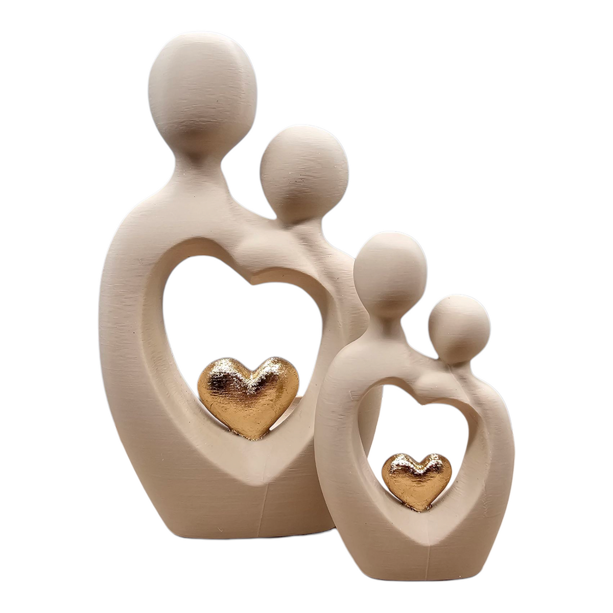 Family Heart | Abstract Familiebeeld - 3D geprint in 2 maten - 3 kleuren