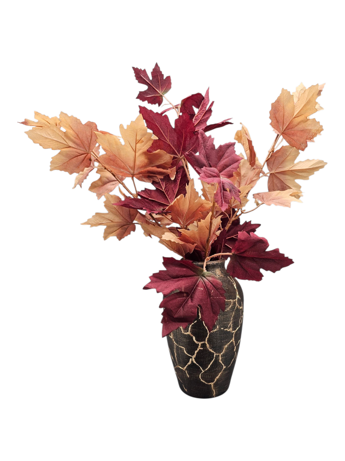 Luxe Herfst Decoratieset – Beige Dienblad met Handgeschilderde Vaas, Highlander Cow & LED Licht