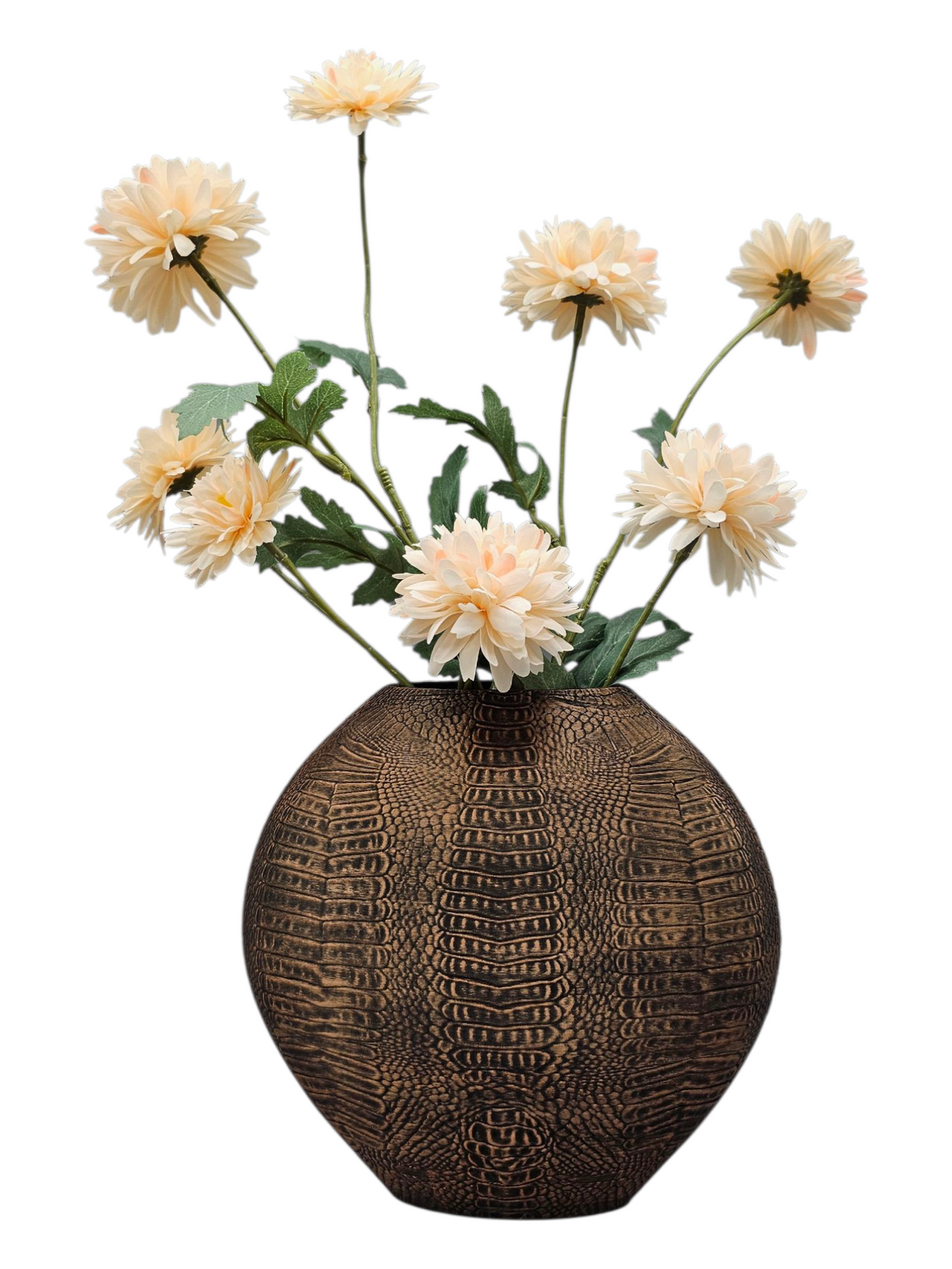 Luxe Decoratieset Beige & Bruin – Organisch Dienblad met Vaas, Uil & LED Waxines