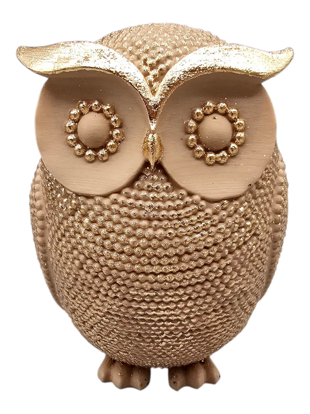 Luxury Layerzz Diamond Owl – Luxe Decoratieve Uil | 3D Geprint - goud of brons 3 maten