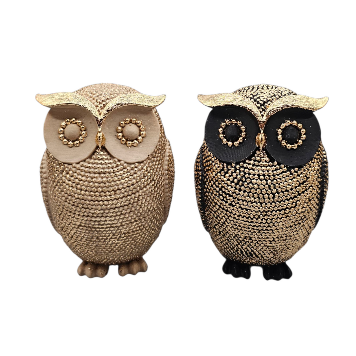 Luxury Layerzz Diamond Owl – Luxe Decoratieve Uil | 3D Geprint - goud of brons 3 maten