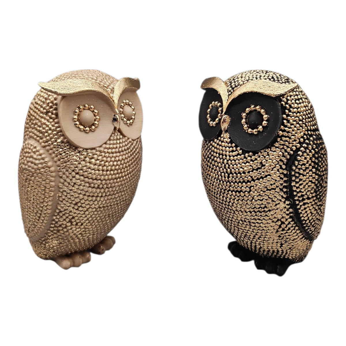 Luxury Layerzz Diamond Owl – Luxe Decoratieve Uil | 3D Geprint - goud of brons 3 maten
