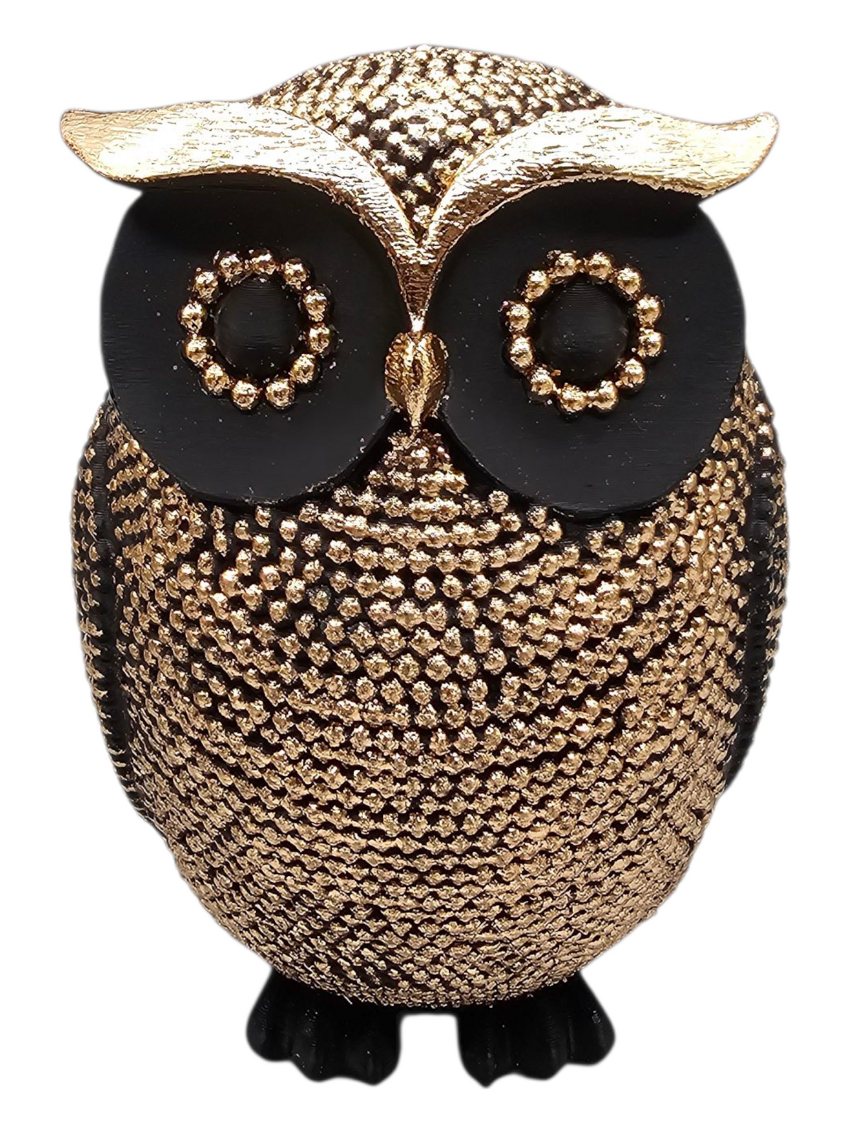 Luxury Layerzz Diamond Owl – Luxe Decoratieve Uil | 3D Geprint - goud of brons 3 maten