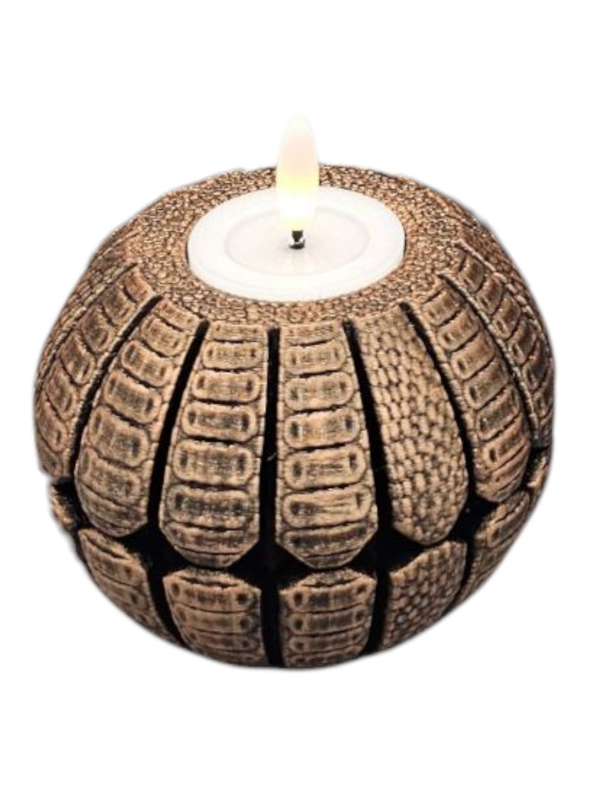 Croco Waxinelichthouder – Decoratieve LED Kaarsenhouder met Krokodillenlook