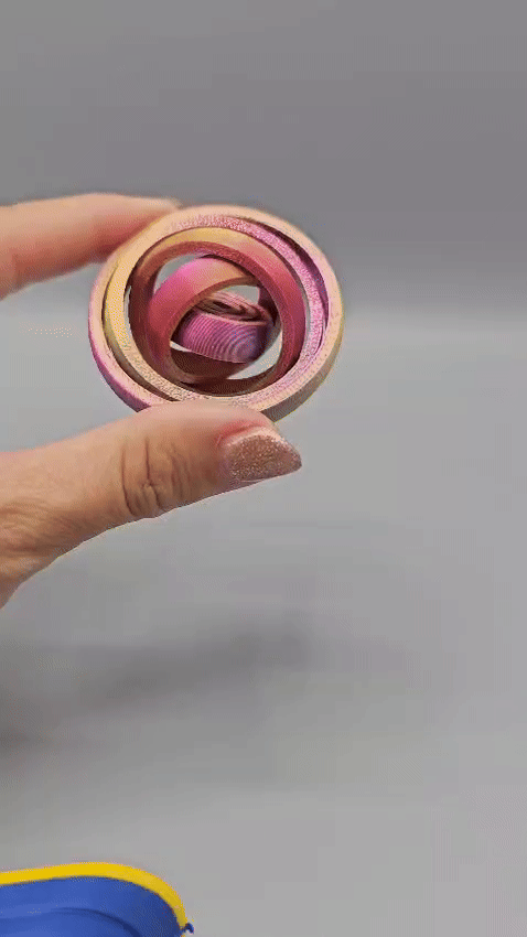 Fidget Gyro Ring Mini - 3D geprint - fidget toy - ontspanning