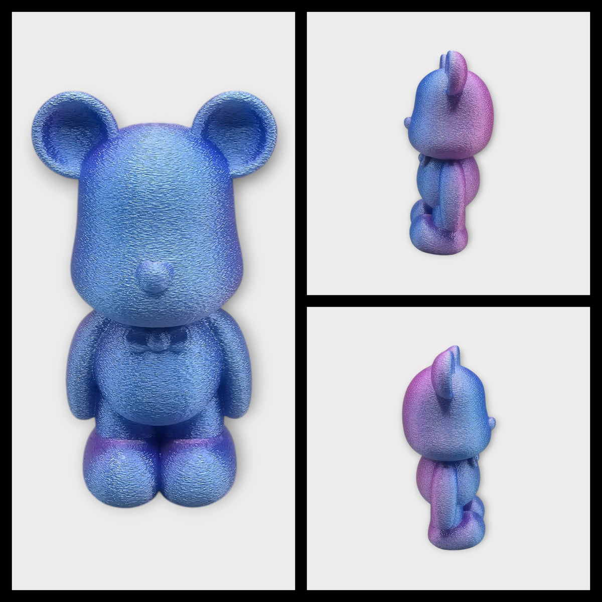 3D Geprinte Fuzzy Beer - Unieke Decoratie in Matte & Glanzende Kleuren