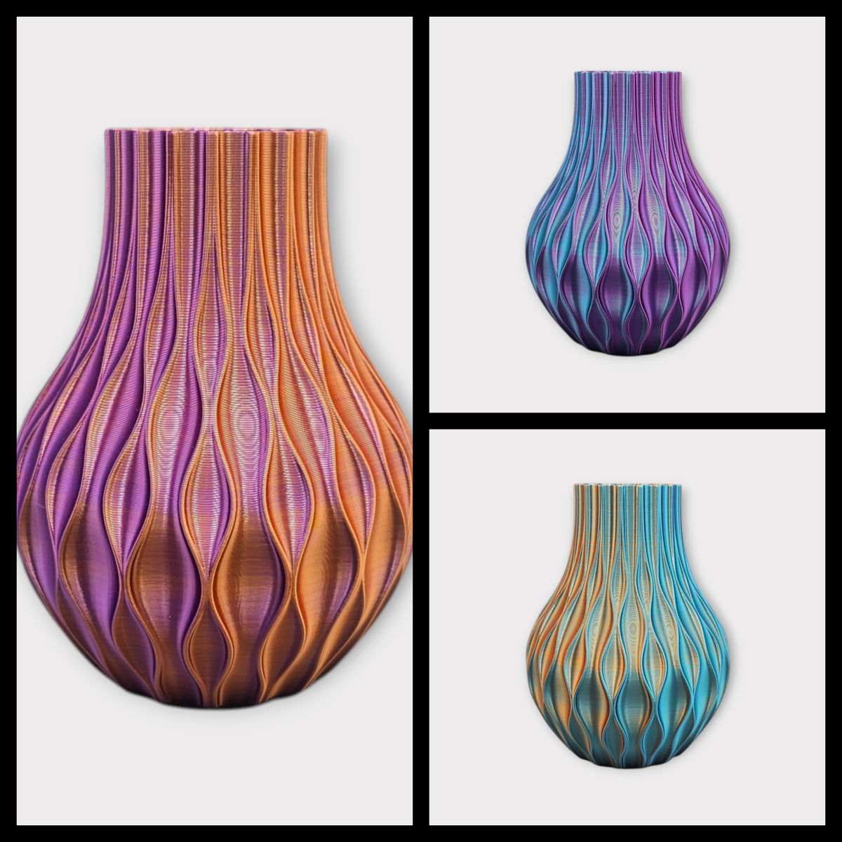 Opaal meerkleurige 3D geprinte vaas