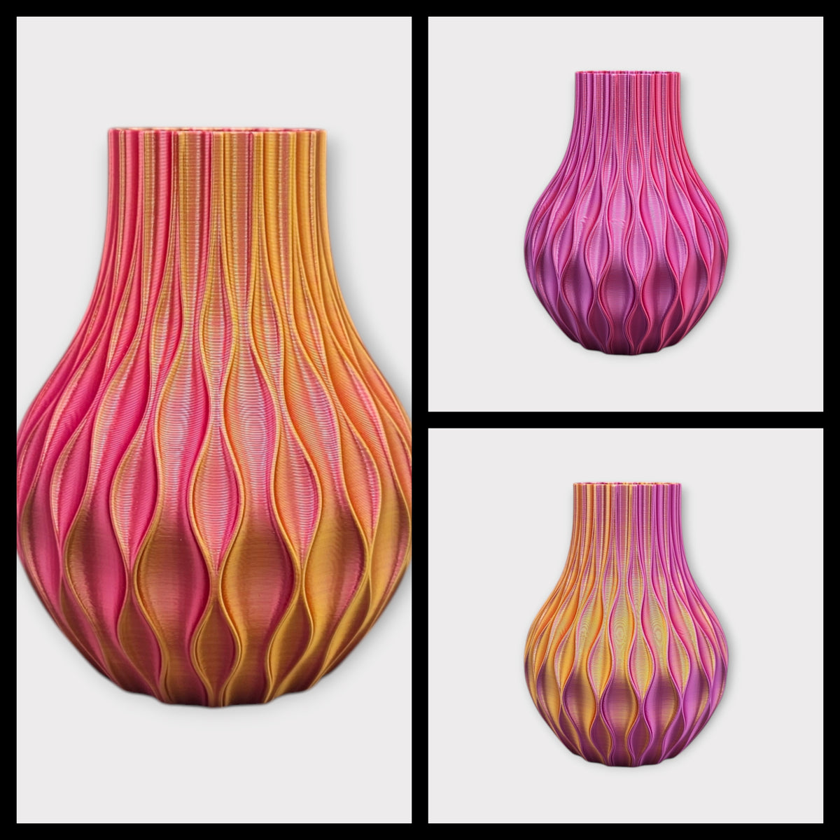 Opaal meerkleurige 3D geprinte vaas
