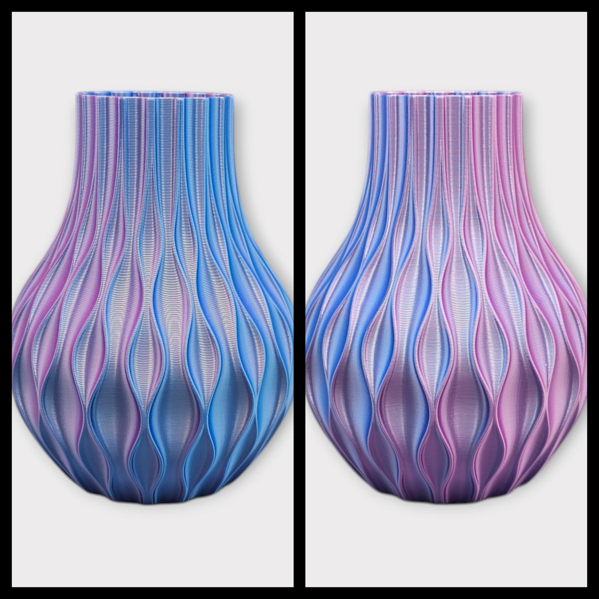 Opaal meerkleurige 3D geprinte vaas