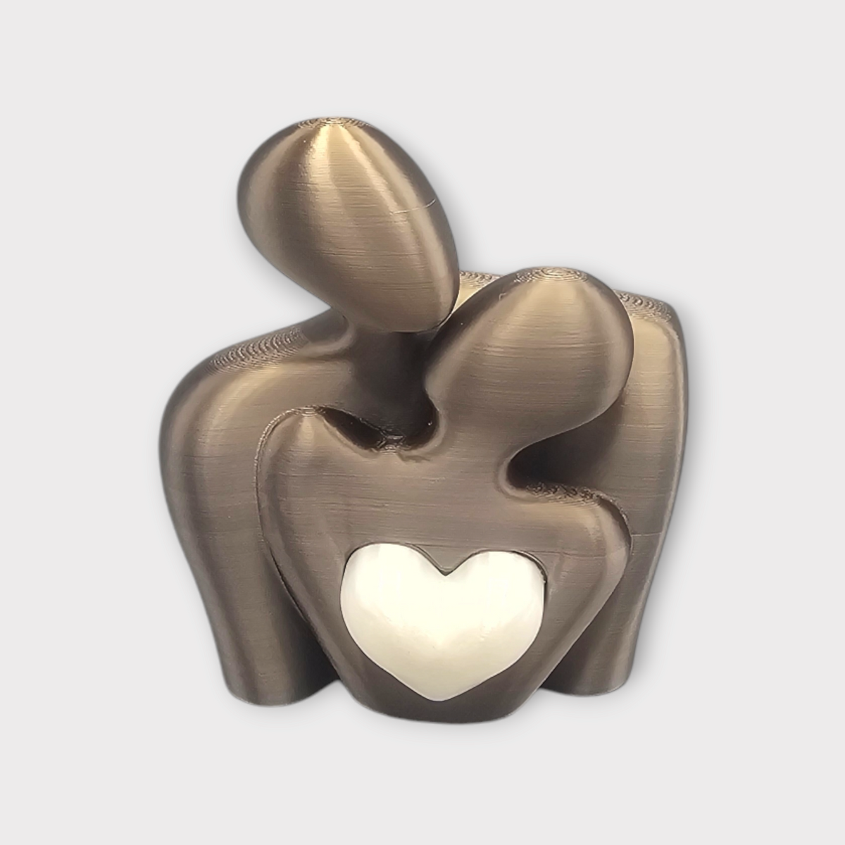 Liefdesbeeldje met Verwisselbaar Hart 3D Geprinte Decoratie met Hartje 3 kleuren