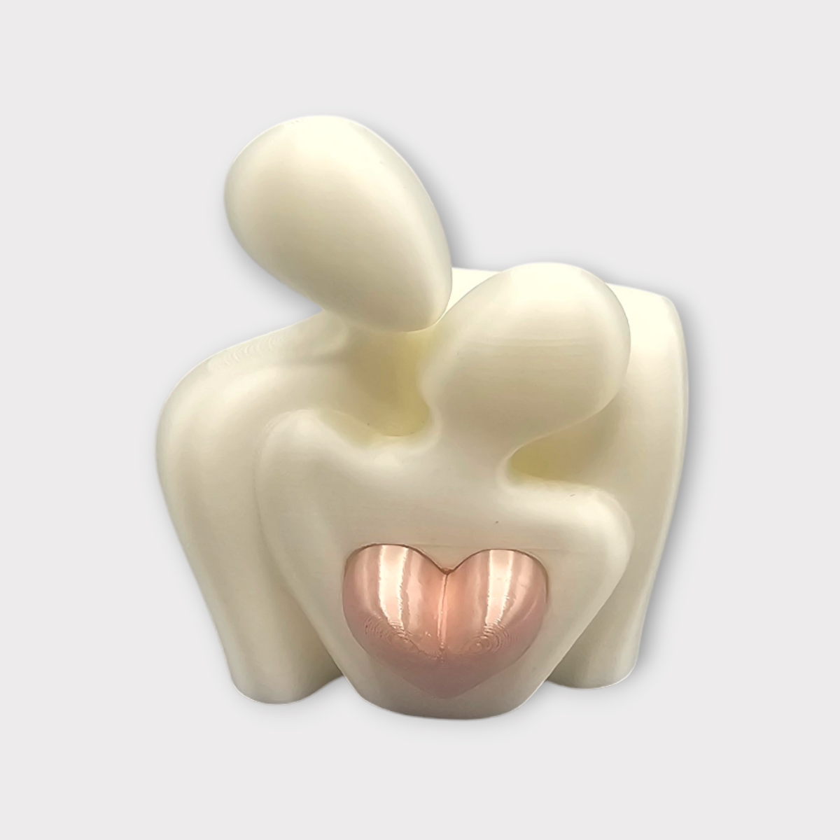 Liefdesbeeldje met Verwisselbaar Hart 3D Geprinte Decoratie met Hartje 3 kleuren