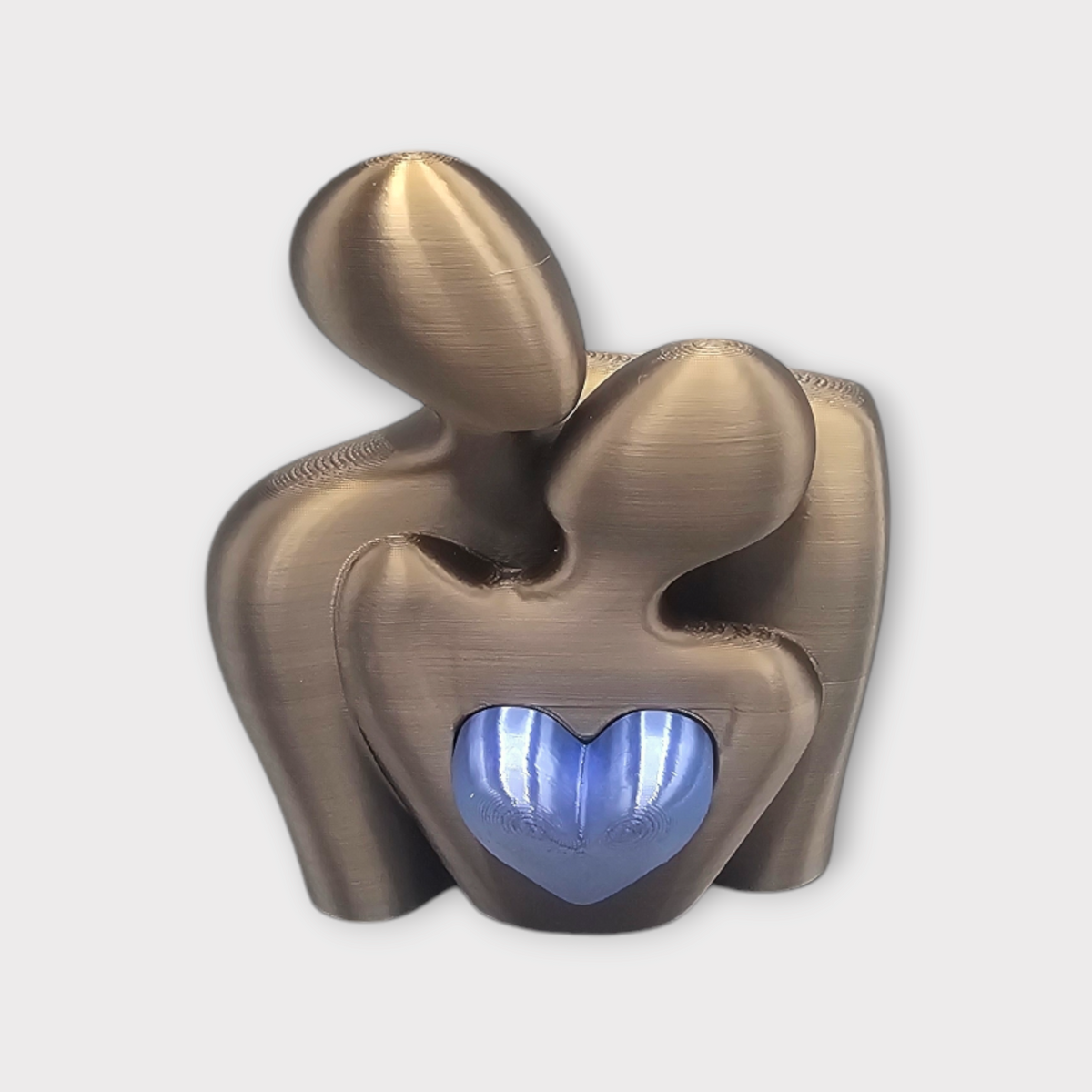 Liefdesbeeldje met Verwisselbaar Hart 3D Geprinte Decoratie met Hartje 3 kleuren