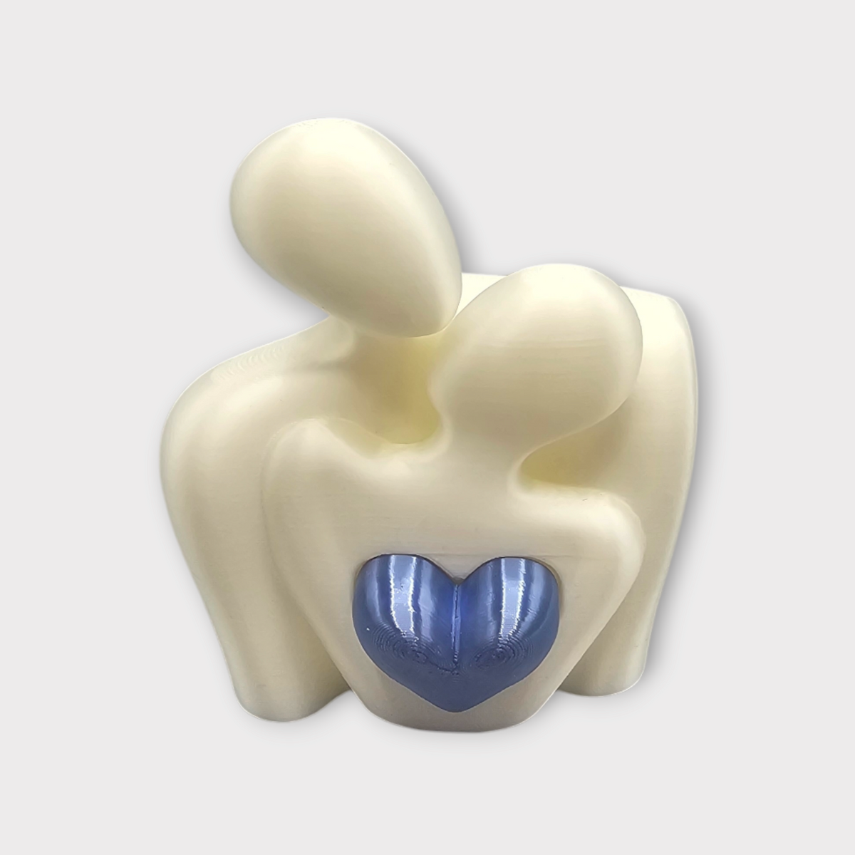 Liefdesbeeldje met Verwisselbaar Hart 3D Geprinte Decoratie met Hartje 3 kleuren