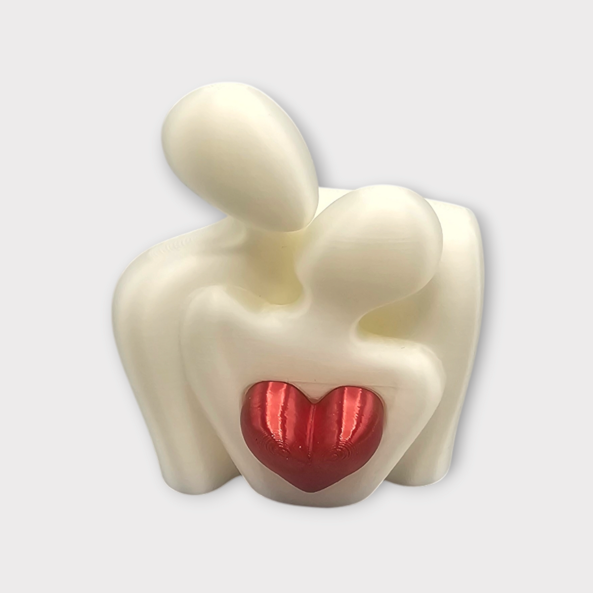 Liefdesbeeldje met Verwisselbaar Hart 3D Geprinte Decoratie met Hartje 3 kleuren