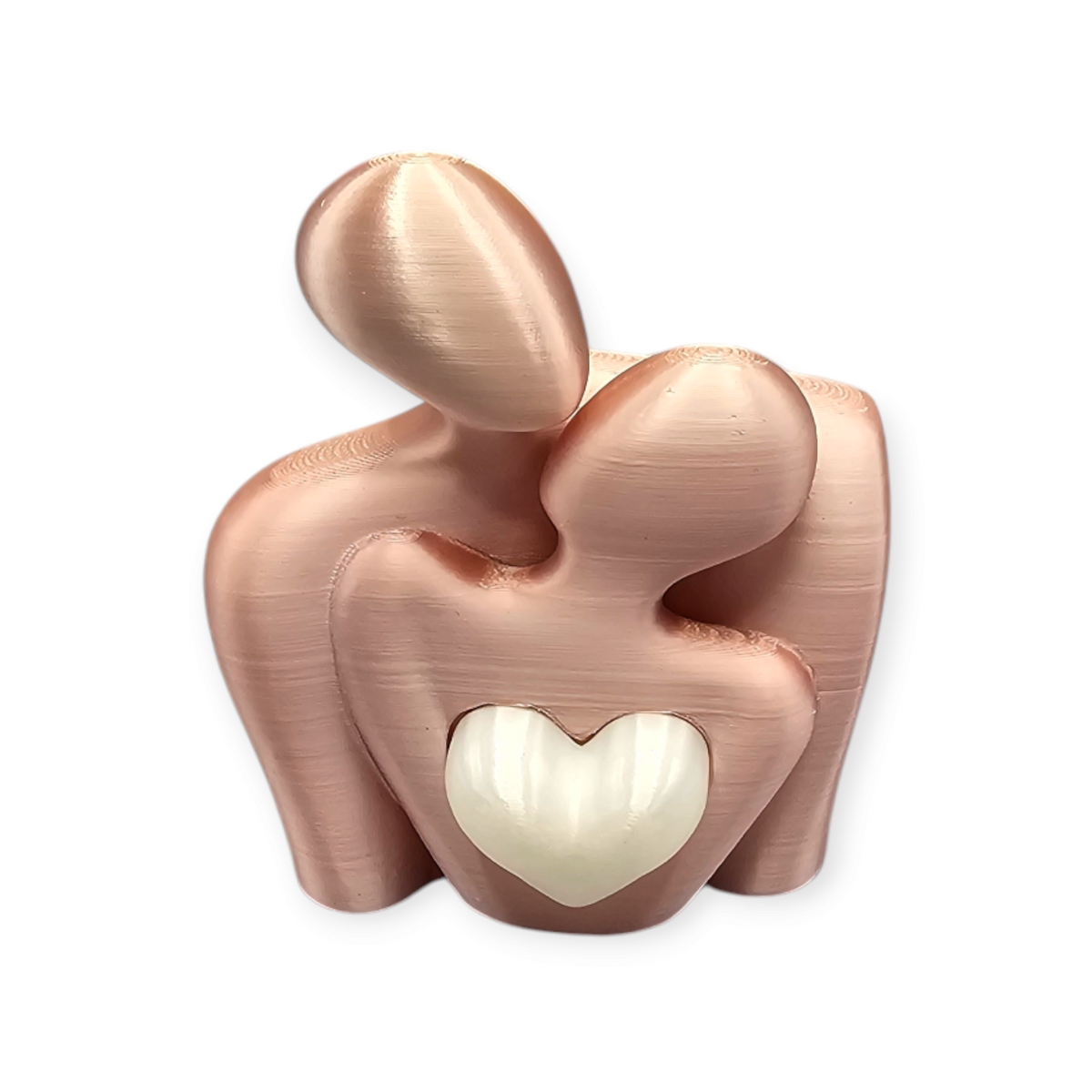 Liefdesbeeldje met Verwisselbaar Hart 3D Geprinte Decoratie met Hartje 3 kleuren