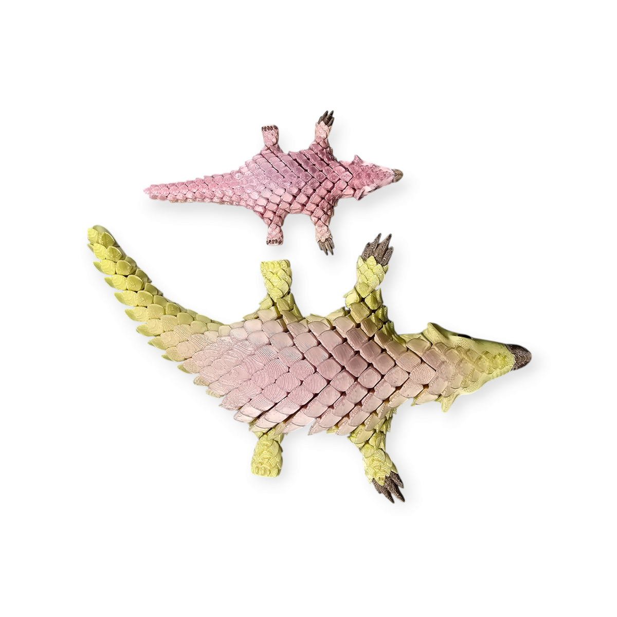Fidget Armadillo - 3D geprint voor ontspanning groot en klein formaat