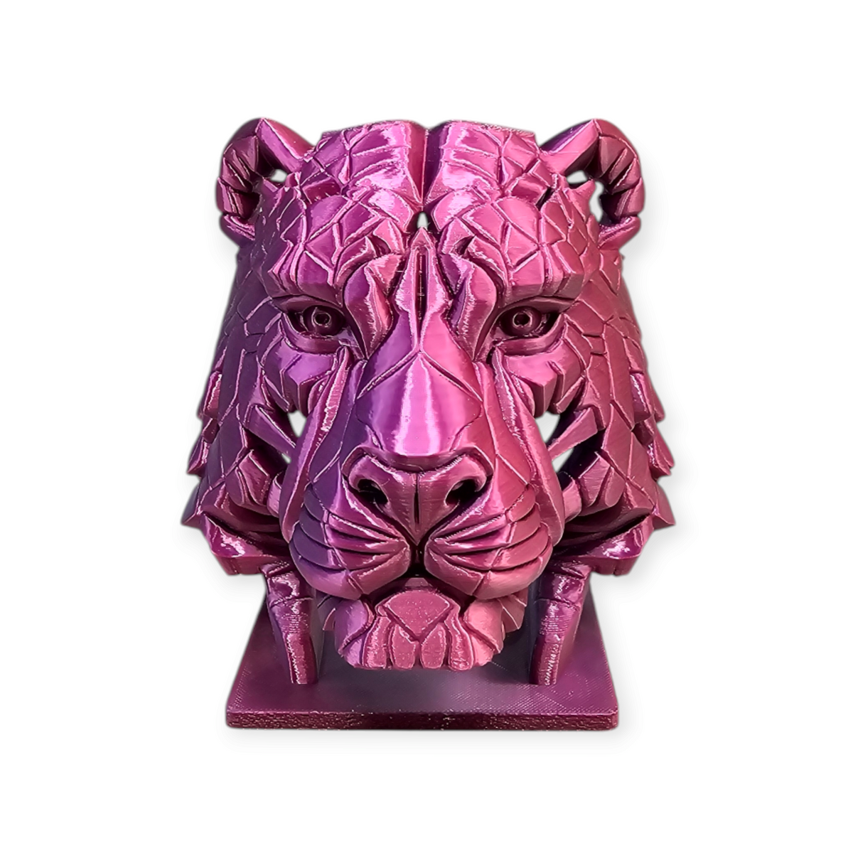 Tijgerbeeld geometrisch 3D geprint design