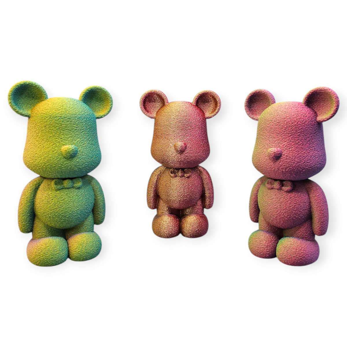 3D Geprinte Fuzzy Beer - Unieke Decoratie in Matte & Glanzende Kleuren