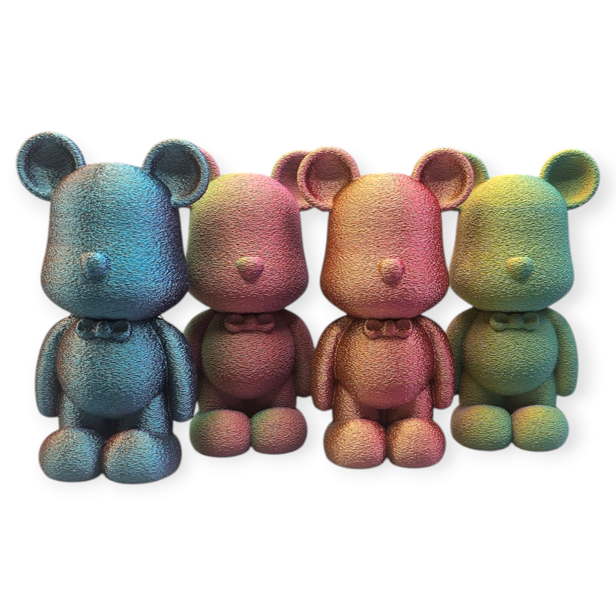 3D Geprinte Fuzzy Beer - Unieke Decoratie in Matte & Glanzende Kleuren