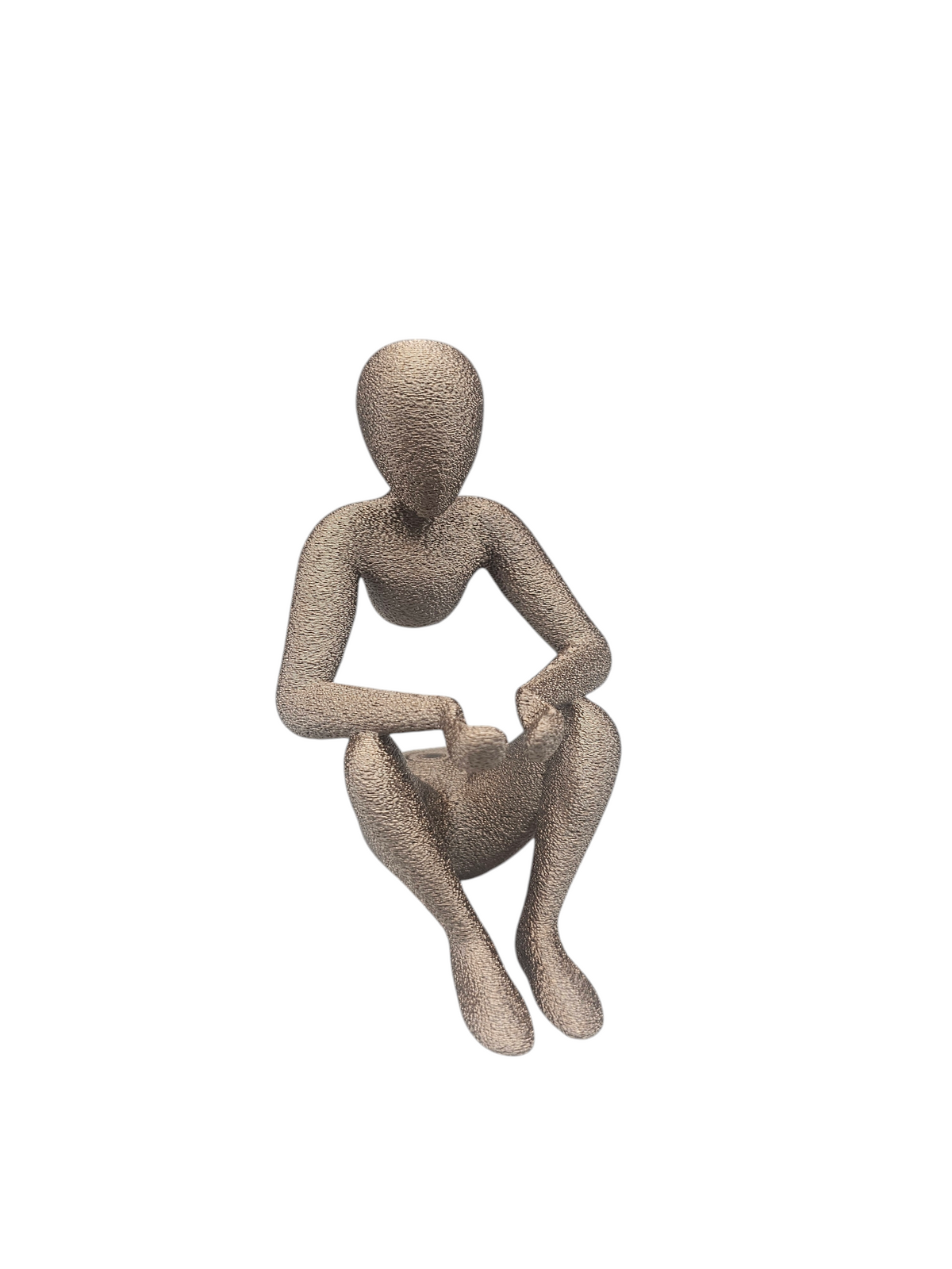 Modern Beeldje met Hartje NObody- 3D Geprinte Liefdesdecoratie