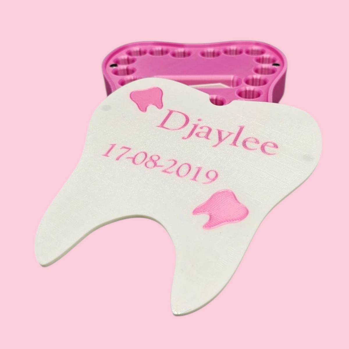 Gepersonaliseerd Tanden Bewaardoosje – Melktanden Herinneringsdoos - cadeau - duurzaam 3D geprint
