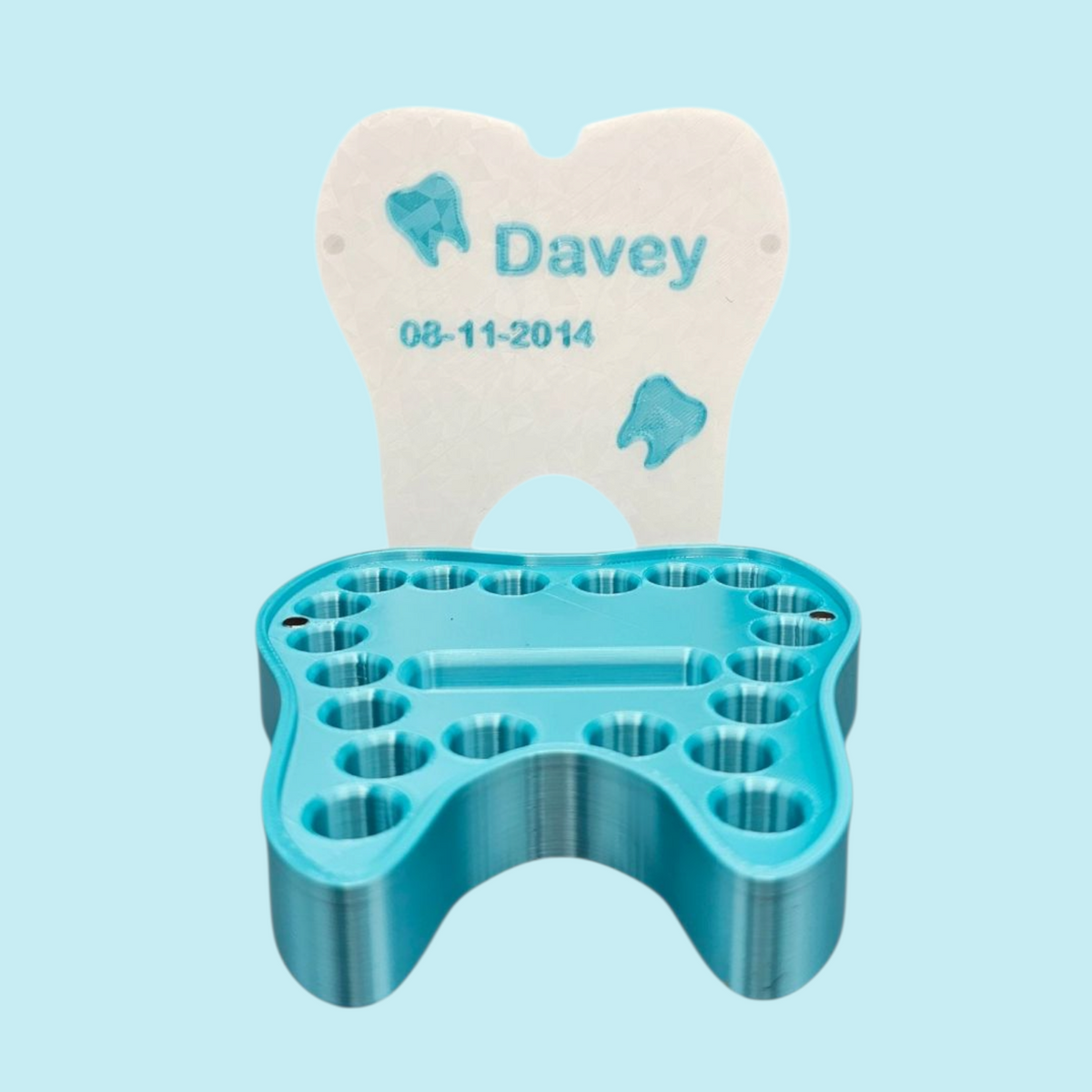 Gepersonaliseerd Tanden Bewaardoosje – Melktanden Herinneringsdoos - cadeau - duurzaam 3D geprint