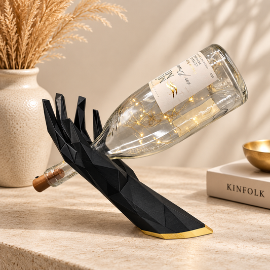 Luxury Layerzz – Sculptural Wine Holder | Gold or Copper Edition - decoratie