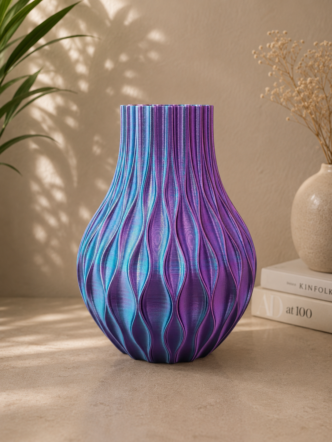 Opaal meerkleurige 3D geprinte vaas
