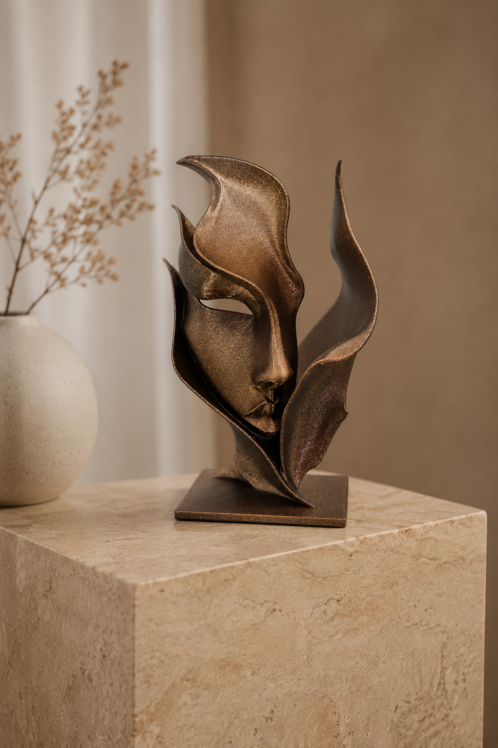 Kunstbeeld - Flame - abstract - 3D print - 2 beschikbare maten meerdere kleuren