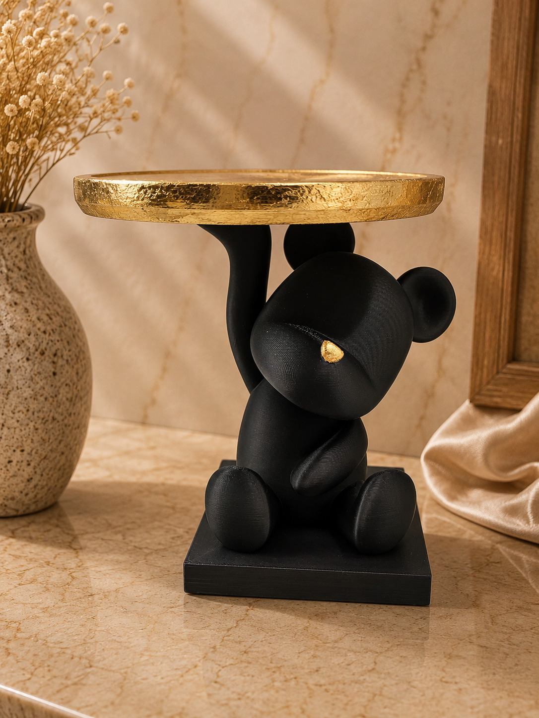 Luxury Layerzz – Bear Tray Figure | Gold Accent