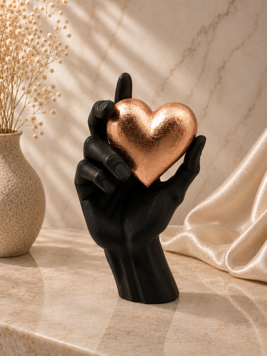 Luxury Layerzz – Eternal Heart Sculpture | Rose Gold Edition - 3d geprint - duurzaam - woondecoratie
