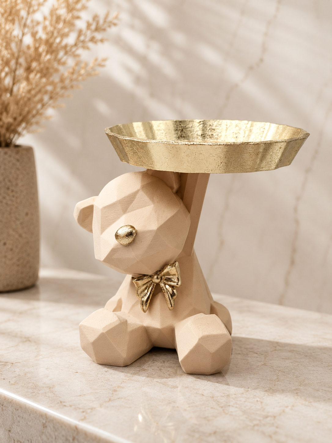Luxury Layerzz – Teddy Tray | Beige & Gold