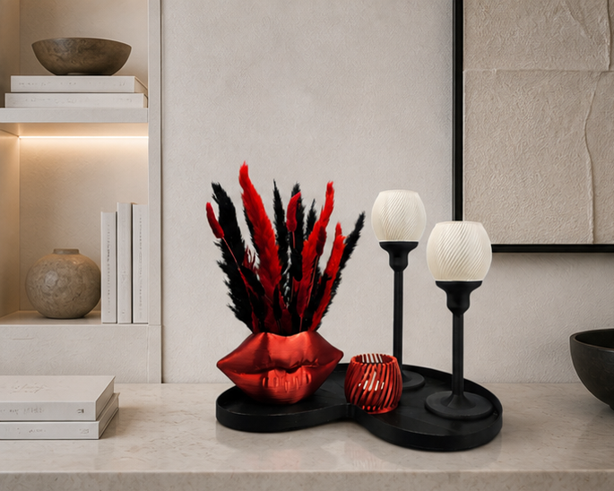 Unieke Complete Woondecoratie Set — Bold Lips Statement