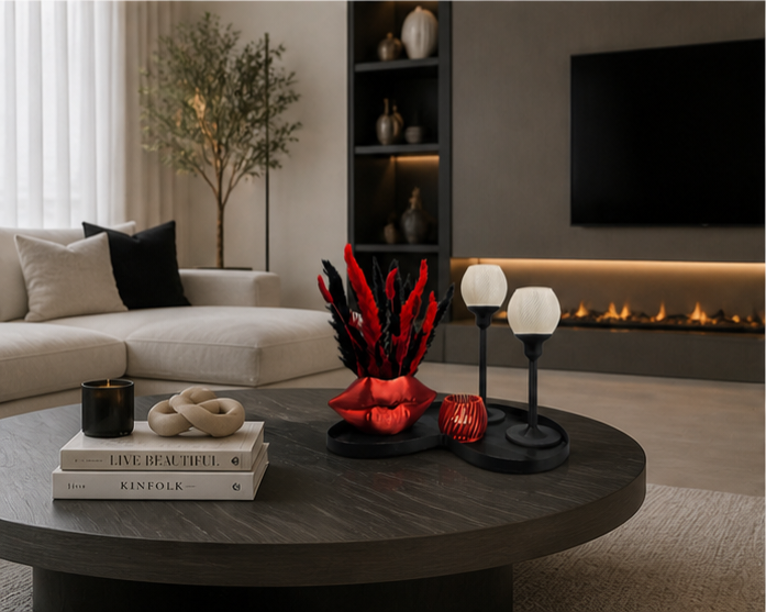 Unieke Complete Woondecoratie Set — Bold Lips Statement