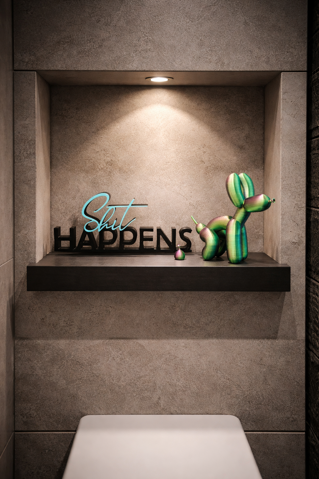 Ballon hondje poepend - 3D geprint - grappig - trendy