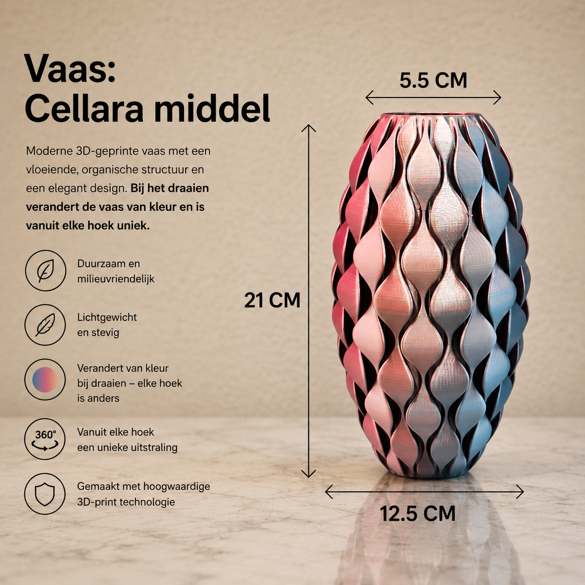 Cellara - Design vaas - 4 maten