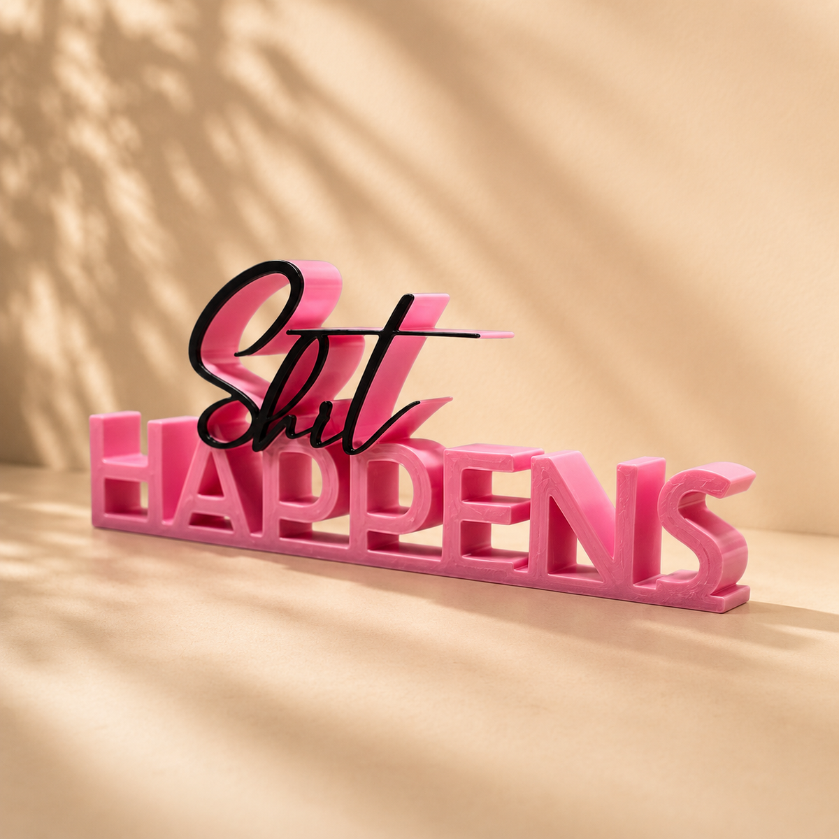 Shit Happens lettering - decoratie