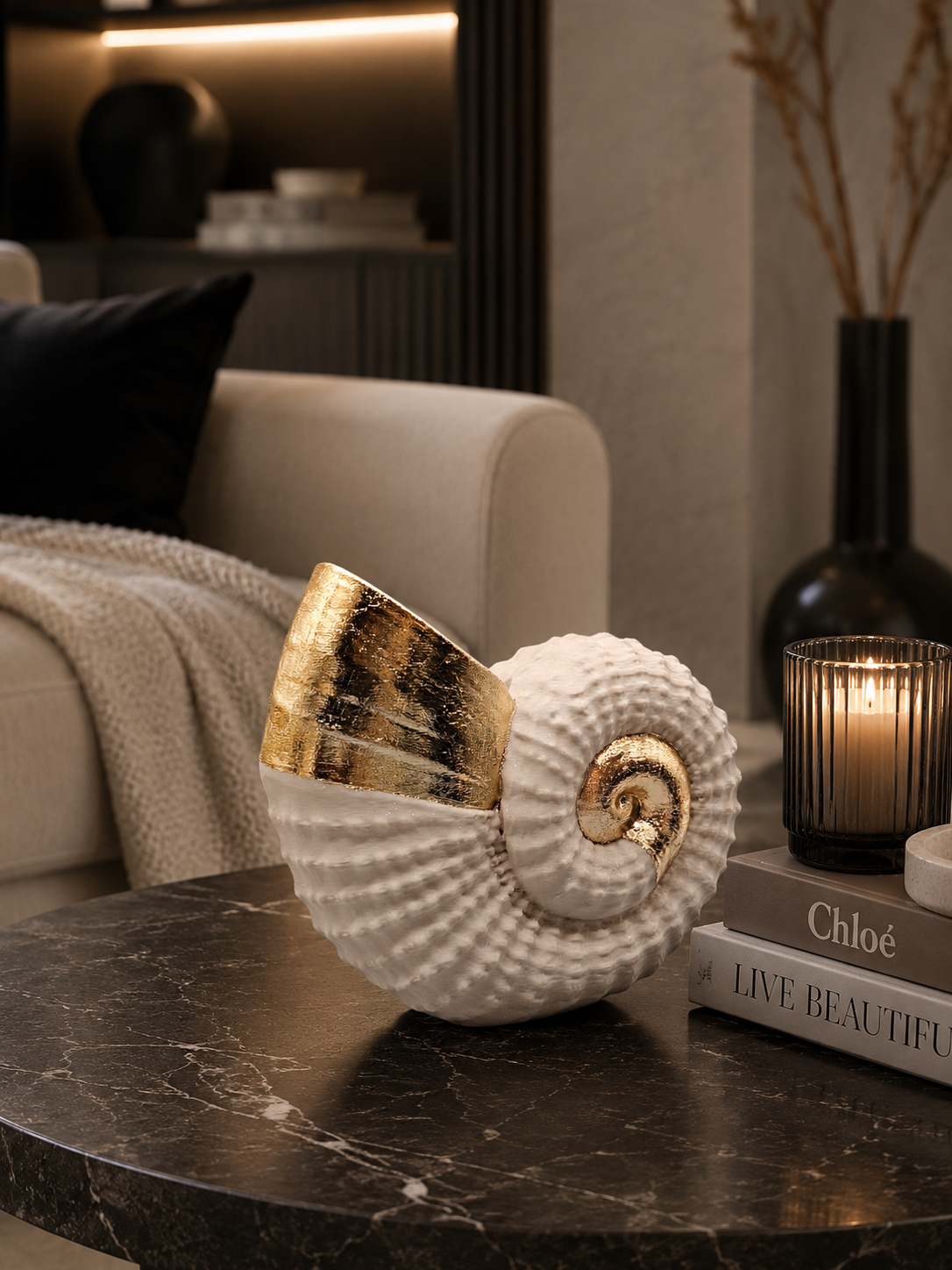 Luxury Layerzz – Seashell Luxe -3D geprint Handmade Gold - 3 varianten