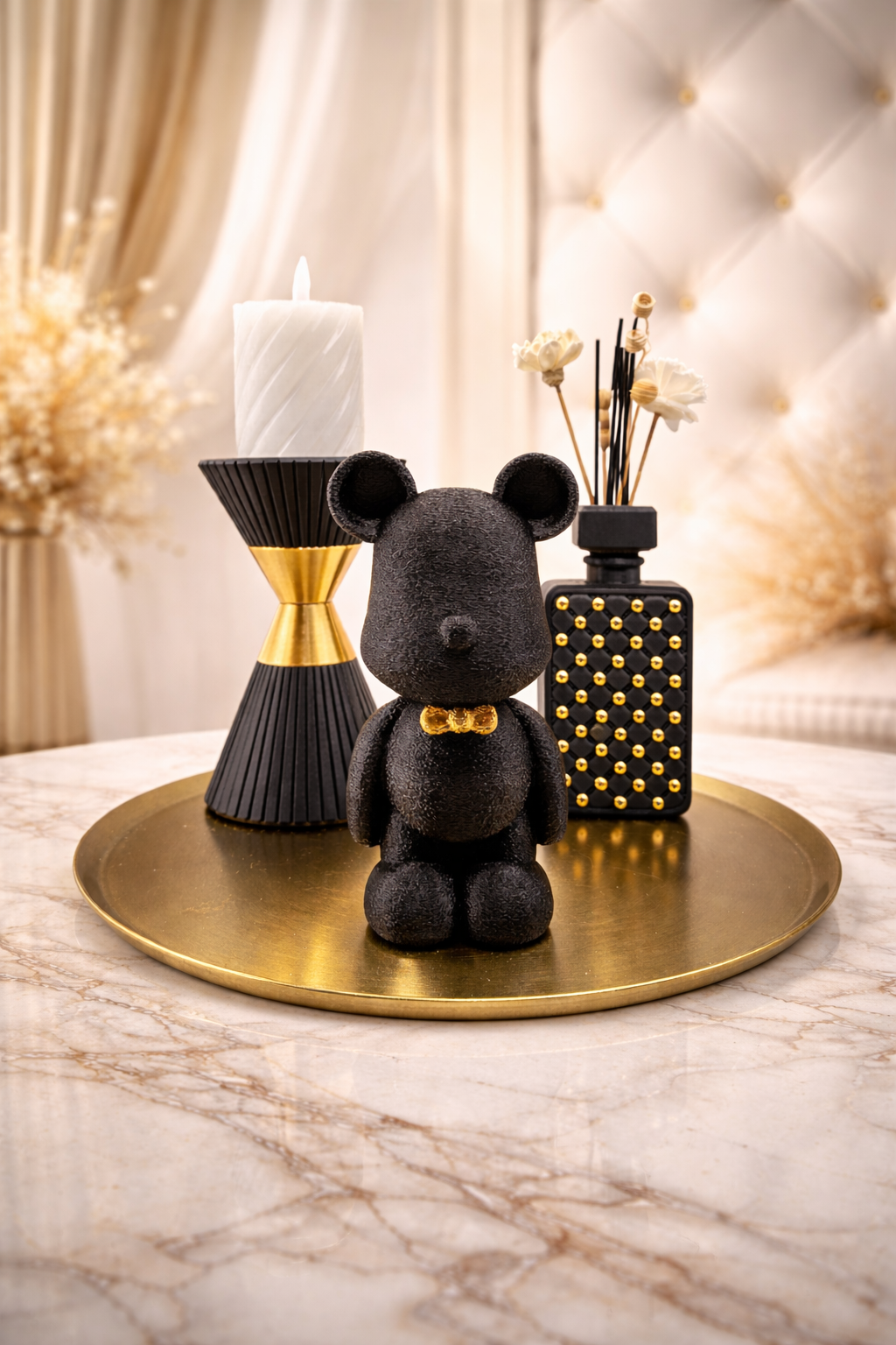 Luxury Layerzz – Sculptural Candle Holder | Copper or Gold Accent - homedecoration