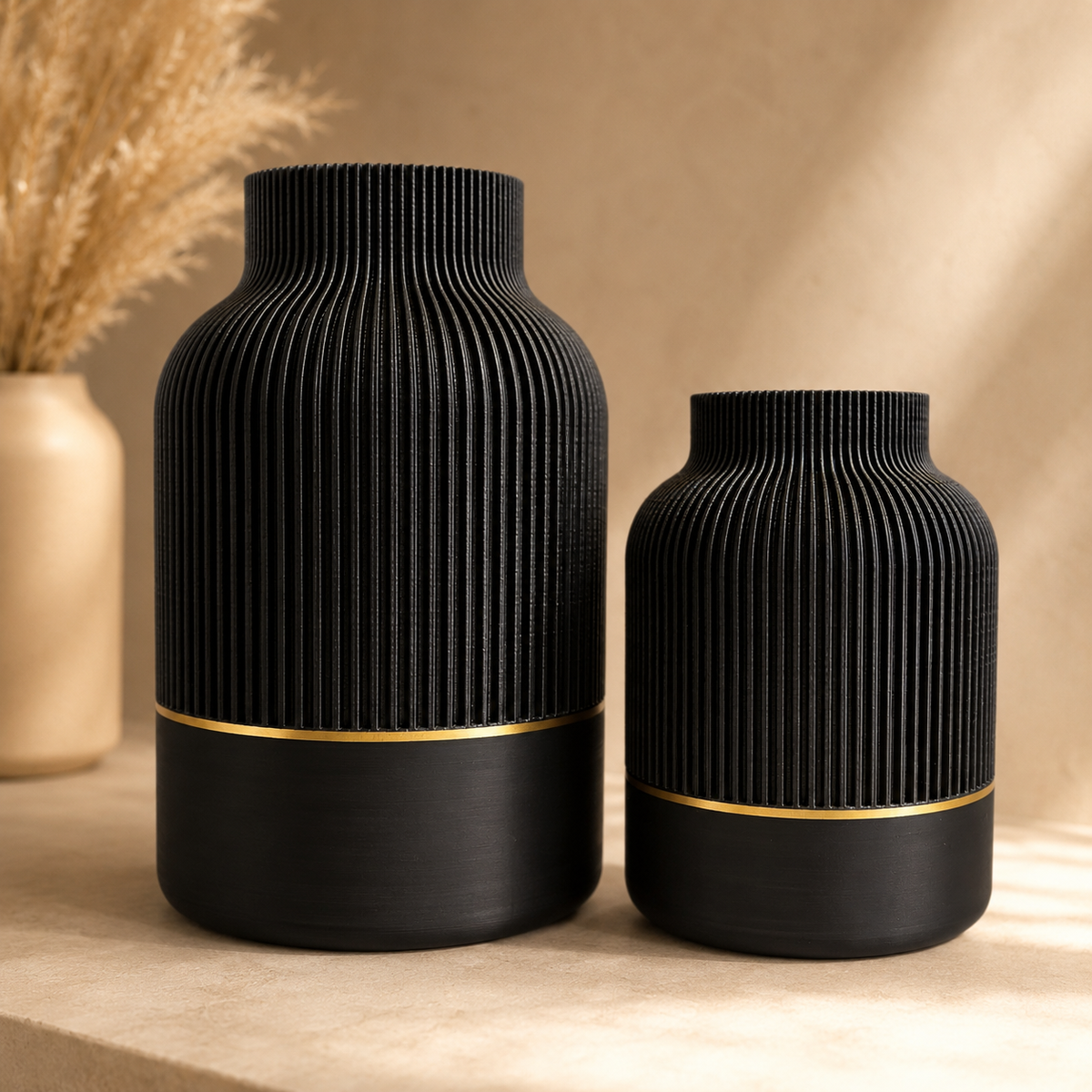 Luxury Layerzz – Luxury Line Vase | Gold Accent - homedecoration - 2 maten