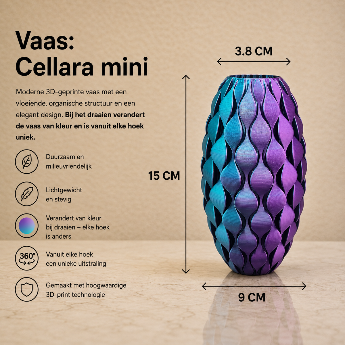 Cellara - Design vaas - 4 maten