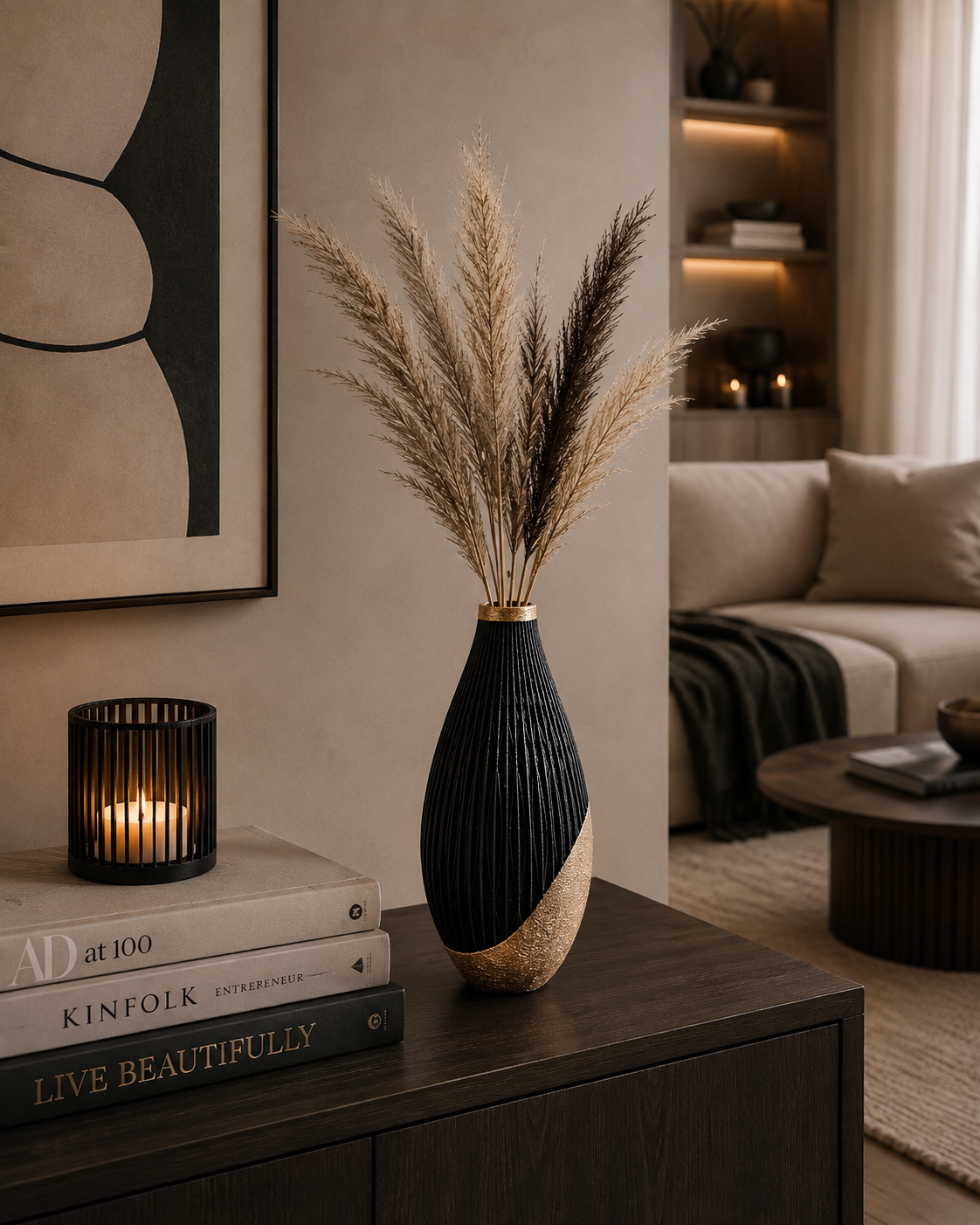 Luxury Layerzz – Elle Vase | Gold Leaf & Rose Gold - 3d geprinte vaas - duurzaam - handgemaakt