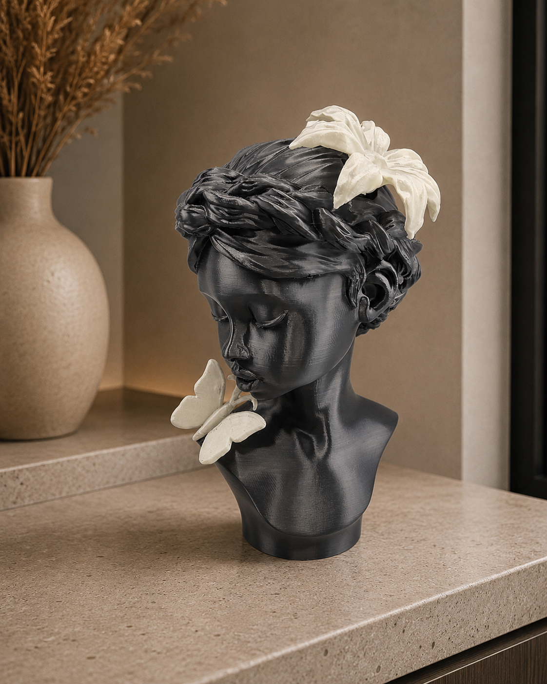 Midnight Bloom kunstbeeld - decoratief beeld - 18cm