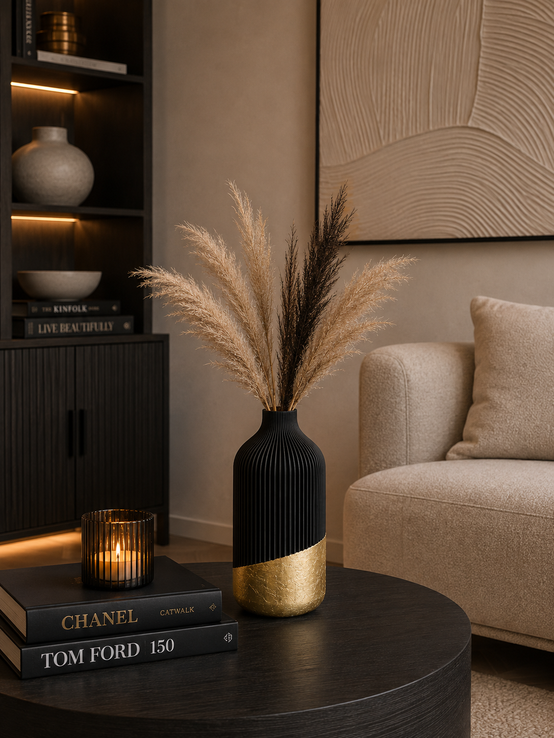Luxury Layerzz – Golden Leaf Vase | Rose Gold & Gold - huisdecoratie