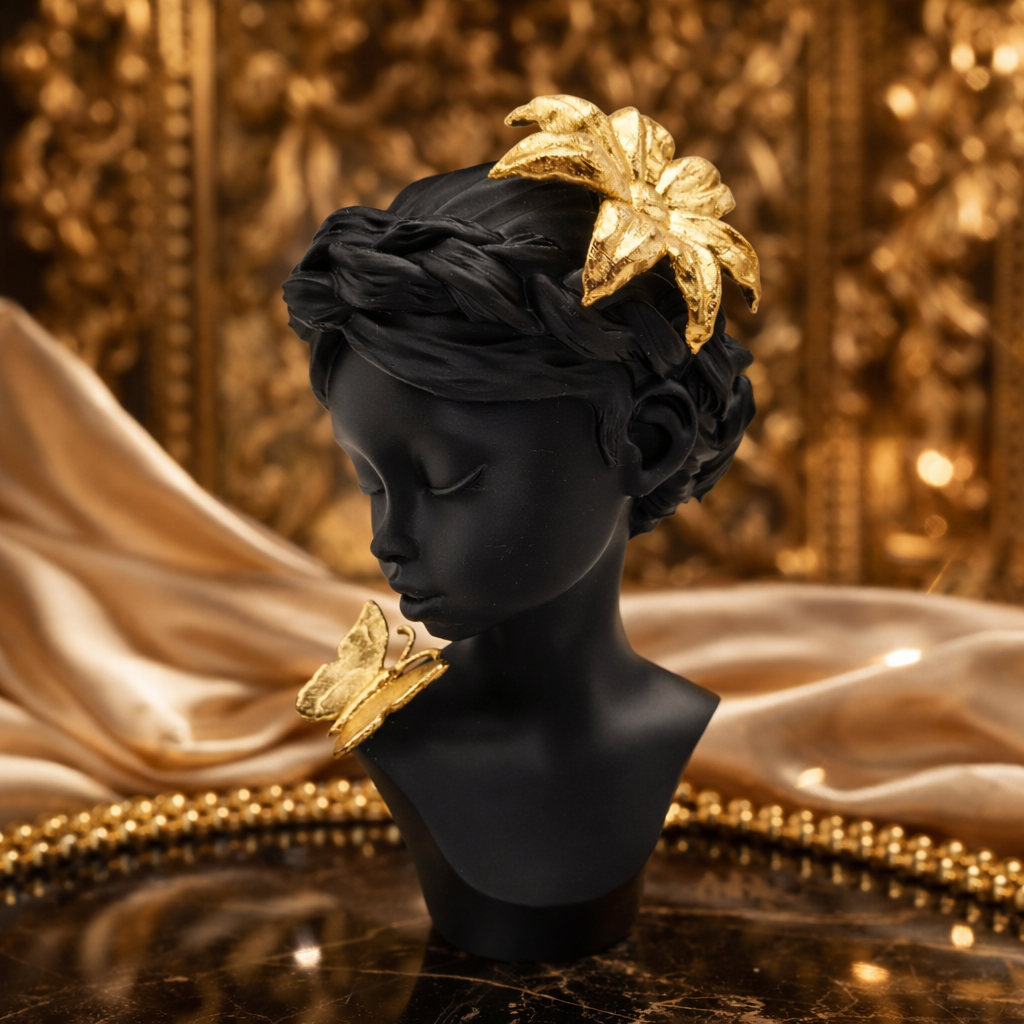Luxury Layerzz – Midnight Bloom - Gold Edition - kunstbeeld